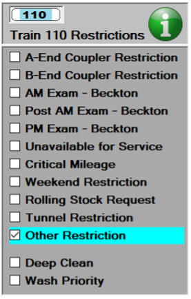 We see the restrictions detail again, this time with an Other Restriction restriction set.