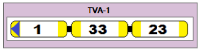 We see a three-berth track named 'TVA-1' holding a three-car train 1-33-23.